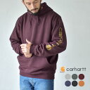 カーハート トップス メンズ 《今だけ！店内全品ポイントUP》カーハート トレーナー メンズ CARHARTT ルーズフィット グラフィック スウェット トップス 厚手 裏起毛 スエット ブランド ストリート アウトドア シンプル カジュアル ロゴ 無地 USA企画 アメリカ サイズ 大きめ ブラック ブラウン