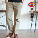 《今だけ！店内全品ポイントUP》ディッキーズ スラックス DICKIES 873 スリムフィット ワークパンツ メンズ チノパン ズボン ストレート ローライズ ボトムス 黒 グレー ネイビー カーキ 父の日 ギフト プレゼント 長ズボン ゆったり