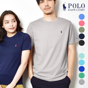 【ゆうパケット配送】 ラルフローレン Tシャツ レディース メンズ ポロ POLO RALPH LAUREN 半袖 ワンポイント ロゴ クルーネック コットン シンプル 父の日 プレゼント トップス 夏 服 人気 ブランド 服