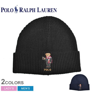 【メール便可】ポロ ラルフローレン ニット帽 POLO RALPH LAUREN ポロベア ニットキャップ メンズ レディース ブランド カジュアル シンプル ブラック 帽子 黒 ネイビー おしゃれ PC0358