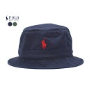 《今だけ！店内全品ポイントUP》ポロ ラルフローレン バケットハット メンズ レディース POLO RALPH LAUREN コットン チノ バケット ハット 帽子 バケハ カジュアル シンプル ロゴ 刺繍 刺しゅう ブランド カジュアル アウトドア レジャー シンプル スポーツ