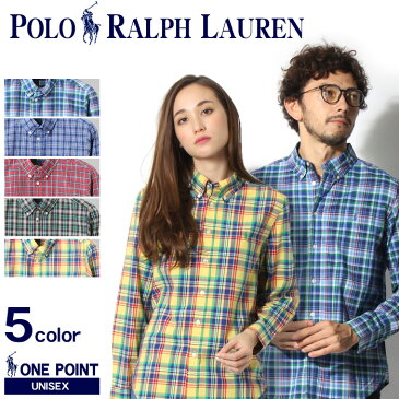 クーポンで150円OFF☆【POLO RALPH LAUREN】 ポロ ラルフローレン ワンポイント チェックシャツ 長袖 323 614625 ブルー 他 カジュアルシャツ トップス ウェア メンズ MEN レディース WOMEN 服
