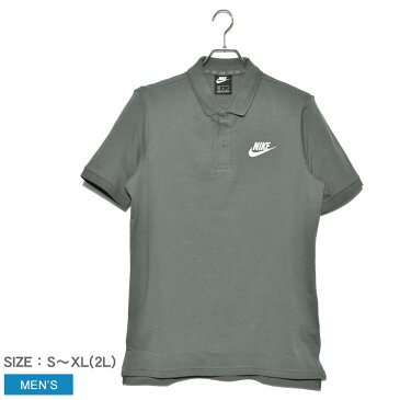 【SALE 限定クーポン配布】【メール便可】 NIKE ナイキ ポロシャツ カーキ NSW CE POLO MATCHUP JSY 909752 メンズ トップス ロゴ カジュアル シンプル 運動 スポーツ スポーティー クラシカル ボタン ブランド ウェア ベーシック ストリート ゴルフ