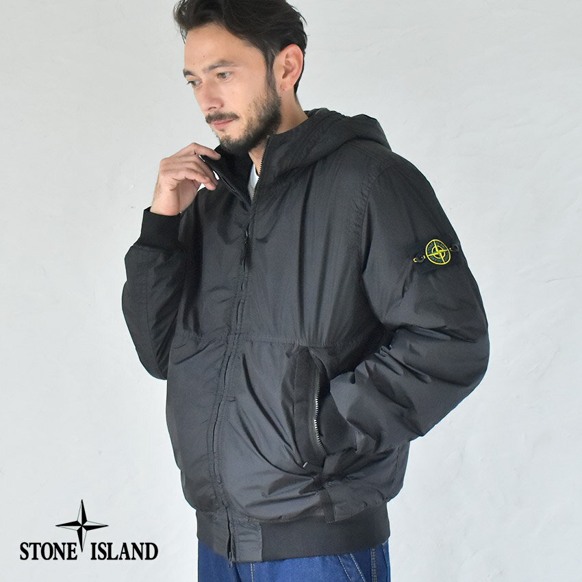 ストーンアイランド 《今だけ！店内全品ポイントUP》ストーンアイランド ジャケット メンズ STONE ISLAND GARMENT DYED CRINKLE REPS RECYCLED NYLON WITH PRIMALOFT-TC ウェア 長袖 トップス 羽織り アウター 防風性 防雨性 はっ水性 保温性 断熱性 中綿 ジップアップ ファスナー