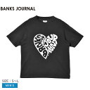 《今だけ！全品ポイントアップ中》【ゆうパケット配送】 バンクス ジャーナル Tシャツ メンズ BANKS JOURNAL NOTEBOOK TRADER TEE トップス 半袖 グラフィック スポーツ スポーティ ブランド サーフ ウェア プレゼント ギフト ゆったり オーガニックコットン ブラック 黒