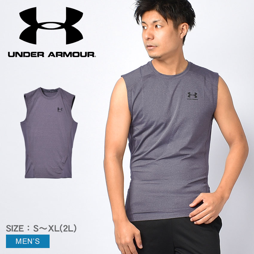 【限定価格！】【ゆうパケット配送】 アンダーアーマー スポーツウェア メンズ UNDER ARMOUR ARMOUR SLEEVELESS ウエア タンクトップ ノースリーブ トップス ブランド トレーニング ジム ランニング ヒートギア スポーツ ロゴ シンプル ストレッチ 運動 吸汗速乾 Tsale