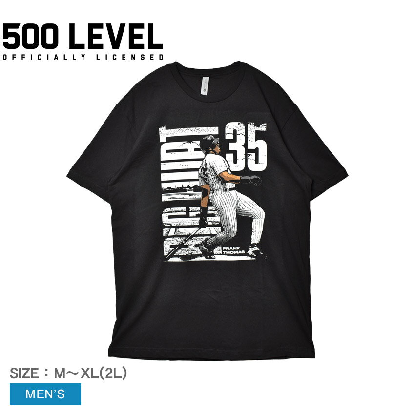 【ゆうパケット配送】 ファイブハンドレットレベル Tシャツ メンズ 500 LEVEL フランク・トーマス バーティカル W WHT ウエア トップス 半袖 MLB メジャーリーグ フランク・エドワード・トーマス シカゴ・ホワイトソックス CWS ブランド