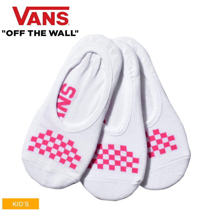 限定32％OFF☆ヴァンズ 靴下 キッズ ジュニア 子供 VANS CLASSIC CANOODLE SOCKS ハンズ ウエア ロゴ ブランド ソックス スポーティ スポーツ カジュアル シンプル 運動 おしゃれ 女の子 セット 3枚 ピンク 柄 市松模様 ホワイト 白 VN0A48HCJU4 Zsale