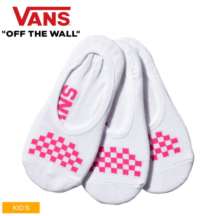 限定32％OFF☆ヴァンズ 靴下 キッズ ジュニア 子供 VANS CLASSIC CANOODLE SOCKS ハンズ ウエア ロゴ ブランド ソックス スポーティ スポーツ カジュアル シンプル 運動 おしゃれ 女の子 セット 3枚 ピンク 柄 市松模様 ホワイト 白 VN0A48HCJU4 Zsale