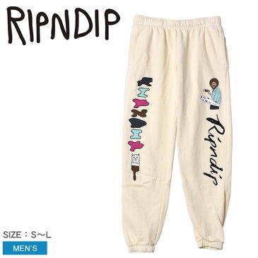 RIPNDIP スウェットパンツ メンズ リップンディップ ビューティフル マウンテン ボトムス ズボン スウェット パンツ ロングパンツ 裏起毛 ロング 部屋着 シンプル ストリート カジュアル キャラクター おしゃれ 猫