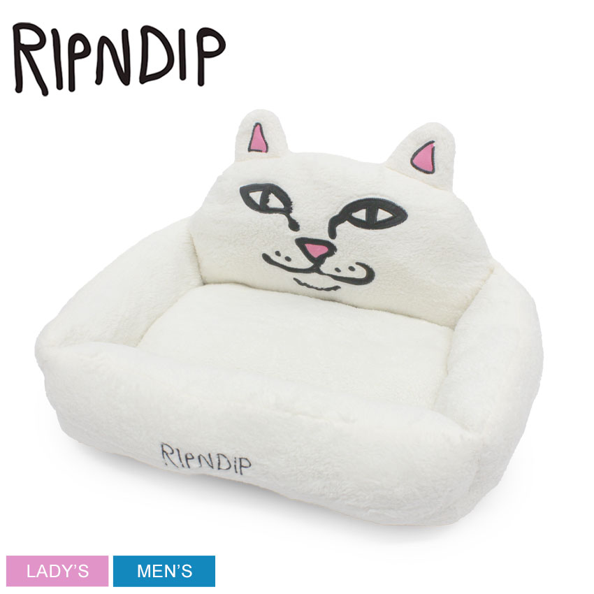 《今だけ！全品ポイントUP》リップンディップ ペットベッド メンズ レディース RIPNDIP ロードナーマル スモール ペットベッド ペット ベッド ブランド ネコ 猫 キャラクター おしゃれ ねこ 犬 イヌ いぬ ホワイト 白 RND10047 LORD NERMAL SMALL PET