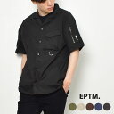 《限定クーポン配布》【ネコポス配送】エピトミ 半袖シャツ メンズ EPTM スナップボタンシャツ シャツ トップス 羽織 シンプル カジュアル シンプル 定番 ...