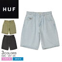 《限定クーポン配布》ハフ パンツ メンズ レディース HUF CROMER SHORT ボトムス ズボン デニム ショートパンツ ハーフパンツ 短パン 半ズボン おしゃれ シンプル カジュアル ストリート スポーティ ロゴ アウトドア レジャー スケーター スケボー グリーン