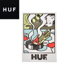 《今だけ！全品ポイントアップ中》【ゆうパケット配送】 ハフ ステッカー メンズ レディース HUF BURNING AWAY STICKER シール スーツケース パソコン PC ロゴ カスタム スケボー スケートボード スポーツ ストリート おしゃれ 雑貨 ホワイト 白 AC00872