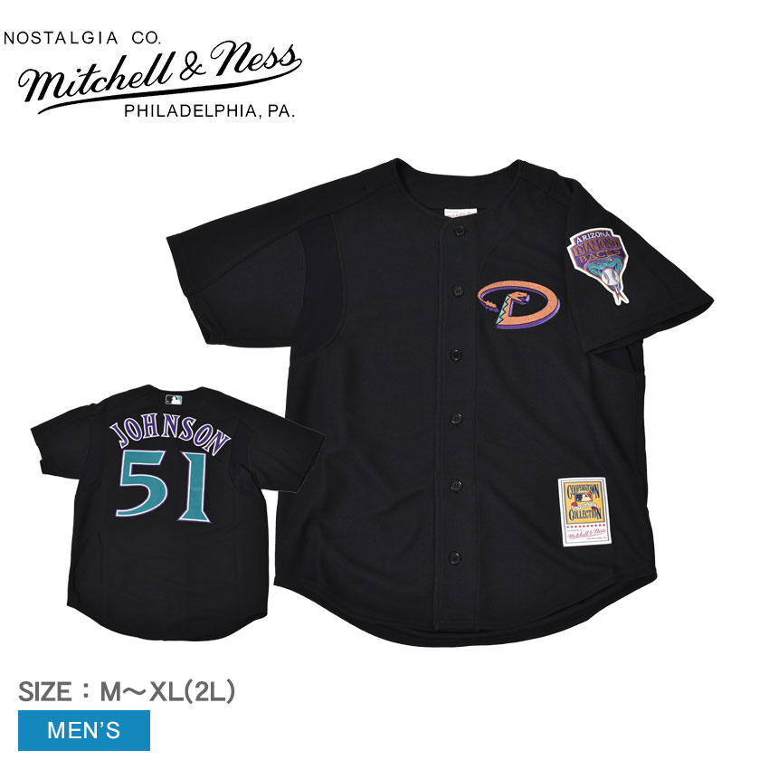 《今だけ！全品ポイントUP》野球 レプリカウェア ミッチェルアンドネス メンズ メジャーリーグ メジャーリーガー Mitchell Ness オーセンティック ランディ ジョンソン アリゾナ ダイヤモンドバックス 2003 ゲームシャツ MLB Randy Johnson Arizona Diamondbacks