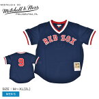 《今だけ！全品ポイントアップ中》野球 レプリカウェア ミッチェルアンドネス メンズ メジャーリーグ メジャーリーガー Mitchell&Ness オーセンティック テッド・ウィリアムズ ボストン・レッドソックス 1990 ゲームシャツ MLB Ted Williams Boston Red Sox