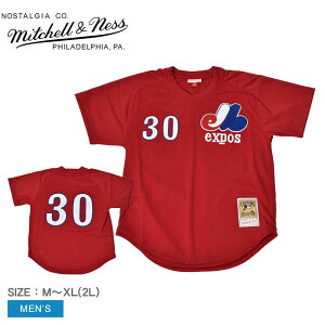 《限定クーポン配布》野球 レプリカウェア ミッチェルアンドネス メンズ メジャーリーグ メジャーリーガー Mitchell&Ness オーセンティック ティム・レインズ モントリオール・エクスポズ 1989 ジャージ ゲームシャツ MLB Tim Raines Montreal Expos