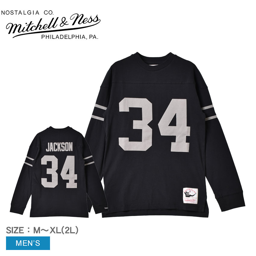 《限定クーポン配布》ミッチェルアンドネス 長袖Tシャツ メンズ MITCHELL ＆ NESS N＆N ロングスリーブTシャツ ロサンゼルス・レイダース 1988 ボー・ジャクソン ロンT 長袖 Tシャツ トップス …