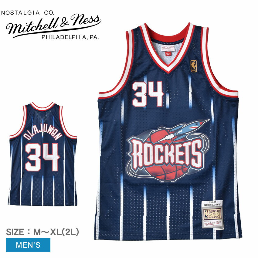 《アイテム名》 ミッチェル＆ネス ユニフォーム MITCHELL＆NESS メンズ スウィングマンジャージー ヒューストンロケッツ ロード 1996-97 アキームオラジュウォン SMJYGS18173-HRONAVY96HOL 《ブランドヒストリー》 Mitchell＆Nessは、1904年にアメリカ・フィラデルフィア州の同市内において、レスラーかつテニスのチャンピオンだったフランク・P・ミッチェルと、スコットランド人ゴルファ−のチャールズ・M・ネスにより創設されました。高品質・高縫製技術をモットーに、現代でもNBA(バスケットボール)、MLB(野球)、NFL(アメフト)、NHL(アイスホッケー)、NCAA(大学スポーツ協会)、MLS(サッカー)のアメリカ4大スポーツを完全サポートし、多くの公式トレーニングウェアのライセンスウェアを取り扱っています。世界中に愛好家を抱え魅了し続けるヴィンテージジャージの老舗ブランドです。 《アイテム説明》 MITCHELL＆NESSより「スウィングマンジャージー ヒューストンロケッツ ロード 1996-97 アキームオラジュウォン 」です。1996年-97年のヒューストンロケッツ、アキームオラジュウォンモデル。 《カラー名/カラーコード/管理No.》 ヒューストン・ロケッツ/-/"23825110" こちらの商品は、並行輸入により海外から輸入しております。製造・入荷時期により、細かい仕様の変更がある場合がございます。上記を予めご理解の上、お買い求め下さいませ。 関連ワード： NBA ウエア タンクトップ ノースリーブ トップス ブランド バスケ バスケットボール スポーツ 人気 date 2022/06/10Item Spec ブランド MITCHELL＆NESS ミッチェル＆ネス アイテム ユニフォーム スタイルNo SMJYGS18173-HRONAVY96HOL 商品名 スウィングマンジャージー ヒューストンロケッツ ロード 1996-97 アキームオラジュウォン 性別 メンズ 原産国 China 他 素材 ポリエステル 100％ 採寸 単位(cm) 身幅 総丈 M 52 76 L 56 79 XL 61 81.5 ※上記サイズは、実際に同一の商品を採寸した結果です。 商品によっては個体差がありますので誤差がでることが御座いますので参考目安としてご覧下さい。また、測定方法によっても誤差が生じますので、予めご了承ください。 サイズについて詳しくはこちらをご覧下さい。 当店では、スタジオでストロボを使用して撮影しております。商品画像はできる限り実物を再現するよう心掛けておりますが、ご利用のモニターや環境等により、実際の色見と異なる場合がございます。ご理解の上、ご購入いただけますようお願いいたします。