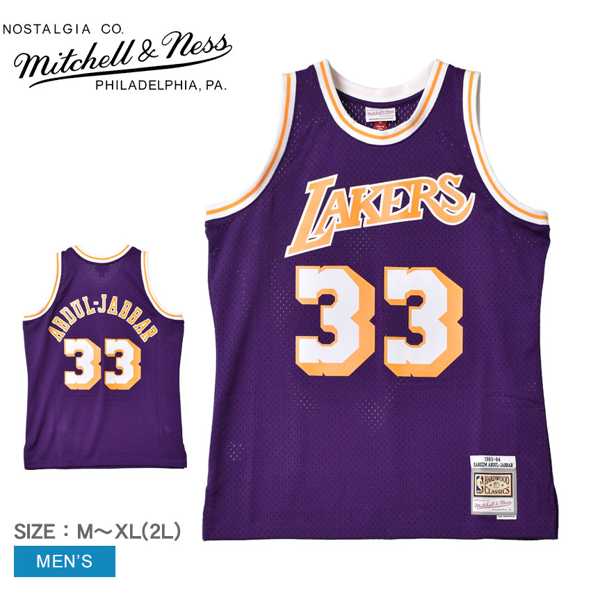 ミッチェル＆ネス ユニフォーム メンズ MITCHELL＆NESS スウィングマンジャージー ロサンゼルスレイカーズ アウェイ 1983-84 カリームアブドゥルジャバー NBA ウエア タンクトップ ノースリーブ トップス ブランド バスケ バスケットボール Psale