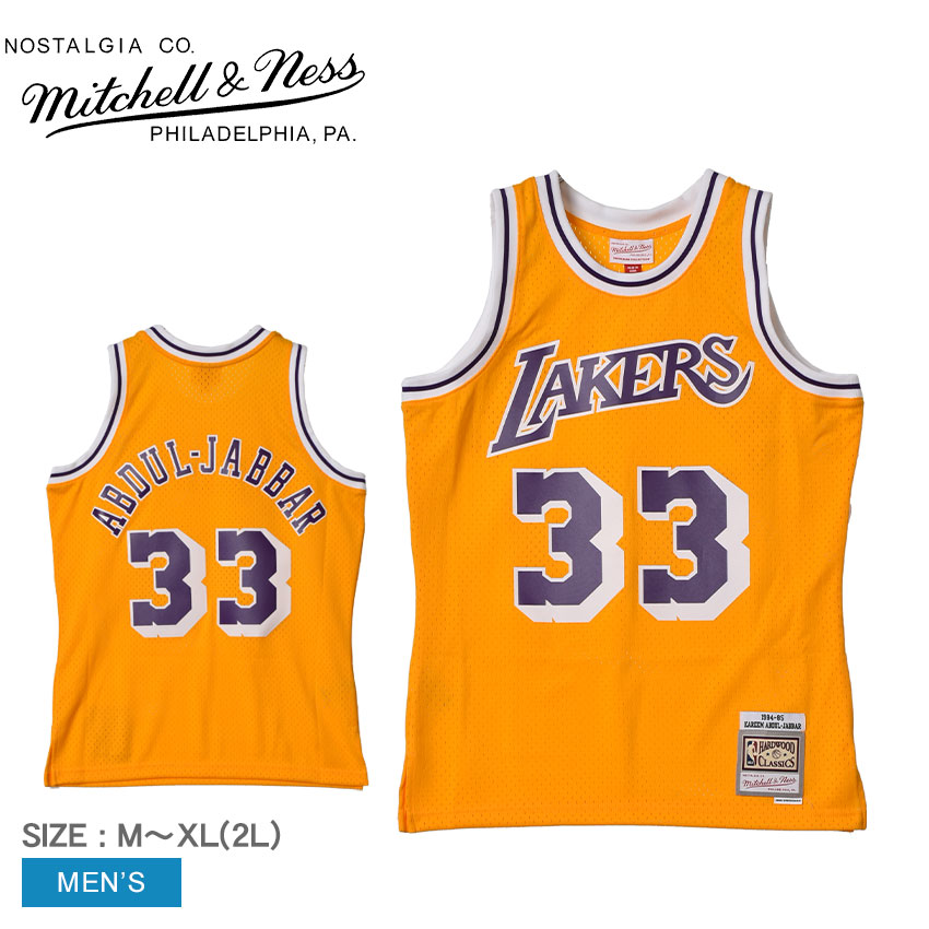 ポイント10倍☆ミッチェル＆ネス ユニフォーム メンズ MITCHELL＆NESS スウィングマンジャージー ロサンゼルスレイカーズ アウェイ 1984-85 カリームアブドゥルジャバー NBA ウエア タンクトップ ノースリーブ トップス ブランド バスケ バスケットボール Psale