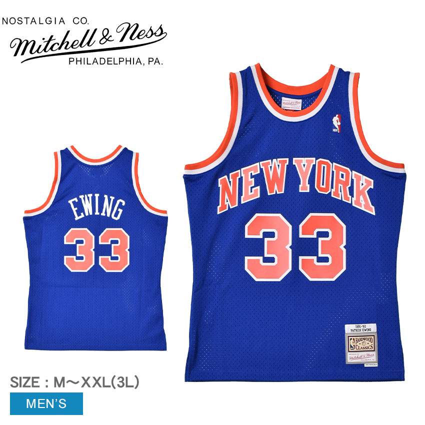 《今だけ！全品ポイントUP》ミッチェル＆ネス ユニフォーム メンズ MITCHELL＆NESS スウィングマンジャージー ニューヨークニックス 1991-92 パトリックユーイング NBA ウエア タンクトップ ノースリーブ トップス ブランド バスケ バスケットボール スポーツ 人気