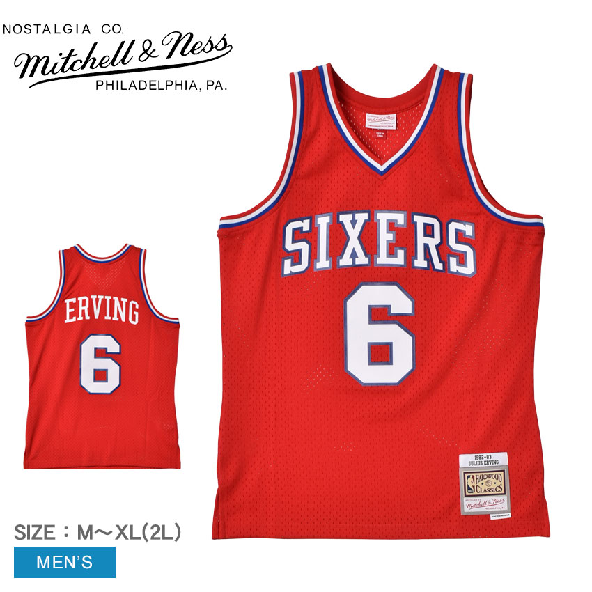 《今だけ！全品ポイントUP》ミッチェルアンドネス ユニフォーム メンズ MITCHELL ＆ NESS スイングマン ジャージー フィラデルフィア76ERS 1982-83 ジュリアス アービング NBA バスケットボールジャージ ウエア タンクトップ ノースリーブ トップス ブランド