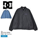 【5/10限定！最大全額Pバック★要エントリー】DCシューズ アウター メンズ DCSHOECOUSA 23 COACH JACKET 上着 羽織り 長袖 コーチジャケット ジャケット ブルゾン デニム ブラックデニム ロゴ ワッペン ブランド カジュアル ストリート ドロップショルダー ワイド おしゃれ