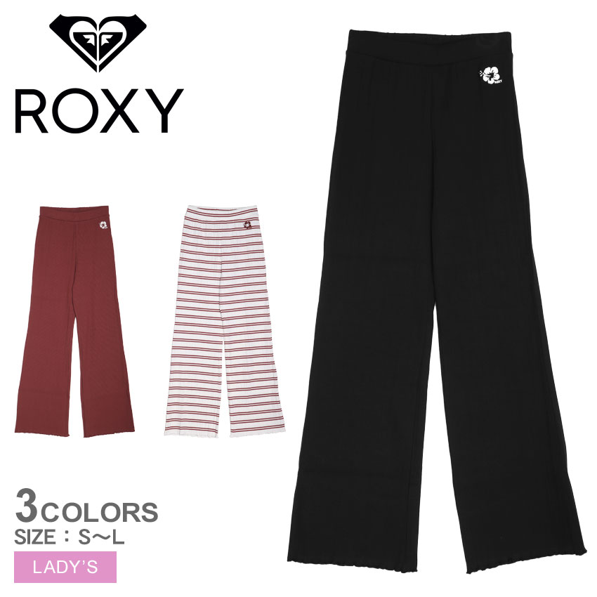《限定クーポン配布》ロキシー パンツ レディース ROXY MY WAY HOME PANTS リラックスパンツ ボトムス 長ズボン ロングパンツ ストレッチ リラックス シンプル おしゃれ ロゴ サーフ メロー メロウ ボーダー ブラック 黒 レッド 赤 ホワイト 白 RPT232027
