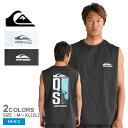 【ネコポス配送】 クイックシルバー ラッシュガード メンズ QUIKSILVER GW QUIK DROP SLY トップス ウェア 速乾 ノースリーブ キャンプ アウトドア レジャー カジュアル シンプル Tシャツ ブランド プリント ロゴ クルーネック スポーティ ブラック 黒
