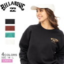 《スーパーSALEクーポン配布》ビラボン トレーナー レディース BILLABONG ADIV GLOBAL GRAPHIC SWEAT CREW トレーナー ウエア トップス スエット 防水 ブランド サーフ アウトドア シンプル カジュアル スポーティ プリント ロゴ 長袖 定番 人気 おしゃれ ブラック 黒