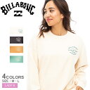 《今だけ！店内全品ポイントUP》ビラボン トレーナー レディース BILLABONG ADIV WARM SWEAT CREW トレーナー ウエア トップス スエット 防水 ブランド サーフ アウトドア シンプル カジュアル スポーティ プリント ロゴ ポケット 長袖 定番 人気 おしゃれ ホワイト 白