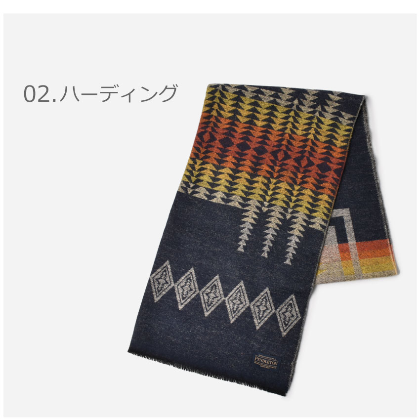 限定クーポン配布☆ペンドルトン マフラー メンズ レディース PENDLETON ストール ブランド ブランケット 総柄 幾何学模様 おしゃれ ブランド 北欧 マルチカラー 防寒 ギフト プレゼント ブラック 黒 GS793 OVERSIZED WRAP