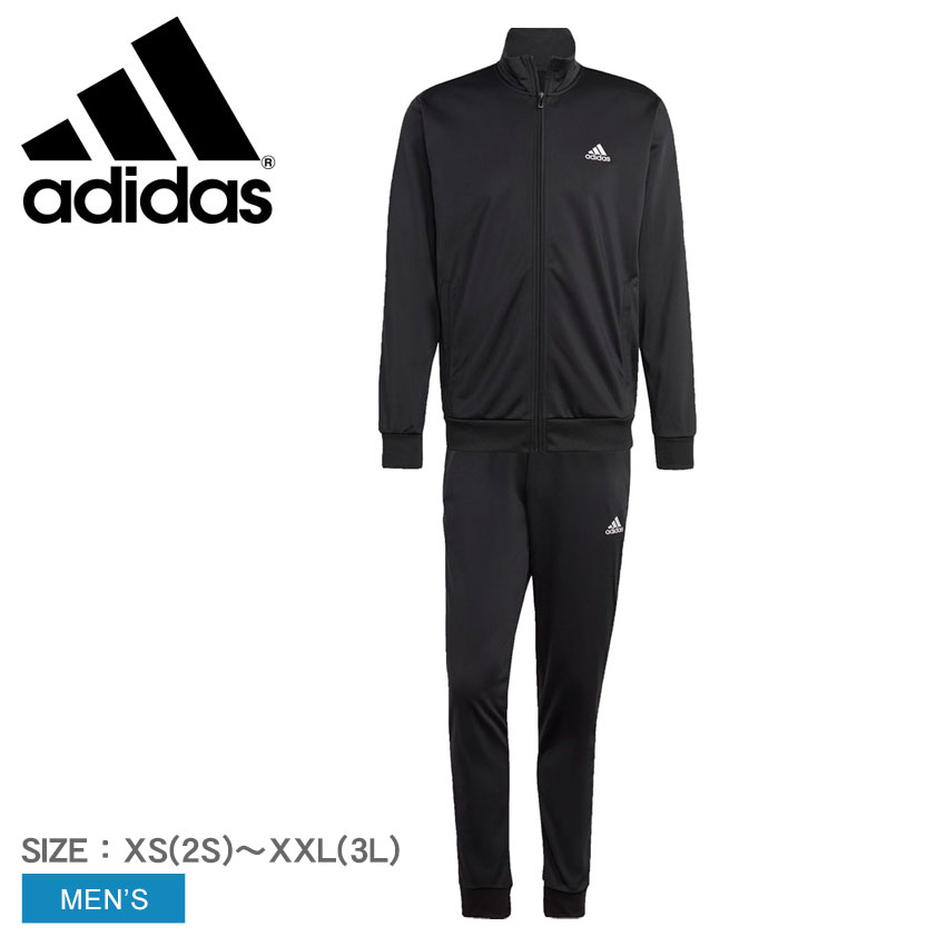 《3日間限定SALE開催中》アディダス セットアップ メンズ ADIDAS リニアロゴ トリコット トラックスーツ セットアップ ZSPO ジップアップ ロゴ シンプル ジャージ トレーニング 運動 ランニング スポーティ ブラック 黒 ホワイト 白 ECT04 Linear Logo Tricot