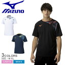 ミズノ ゲームTシャツ メンズ レディース MIZUNO ドライエアロフローゲームシャツ トップス ウェア 半袖 速乾 ショートスリーブ ラケットスポーツ 卓球 バドミントン テニス カジュアル シンプル Tシャツ ブランド プリント ロゴ(4)