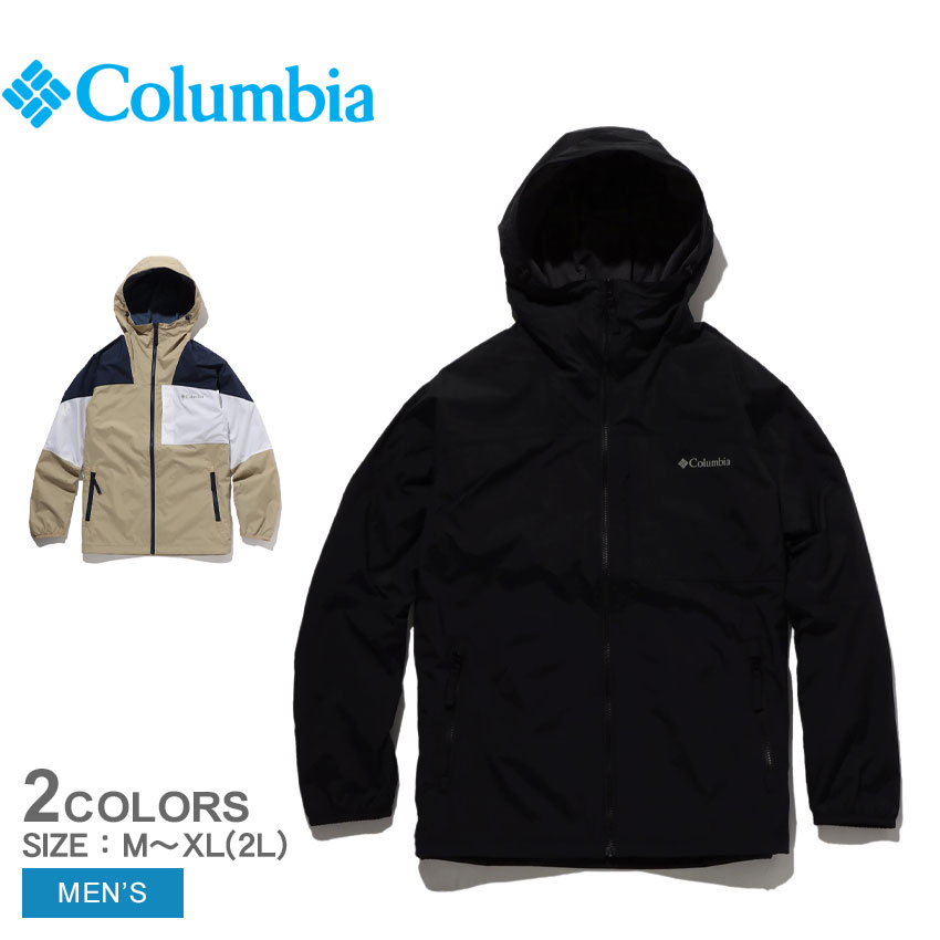 《クーポン利用で10,950円》コロンビア アウター メンズ Columbia レインジャケット 撥水 軽アウター ライトアウター ワロワパークジャケット アウトドアブランド 保温 春 秋 冬 パッカブル仕様 収納 持ち運び 畳める コンパクト 旅行 キャンプ ナイロンジャケット 黒 大人