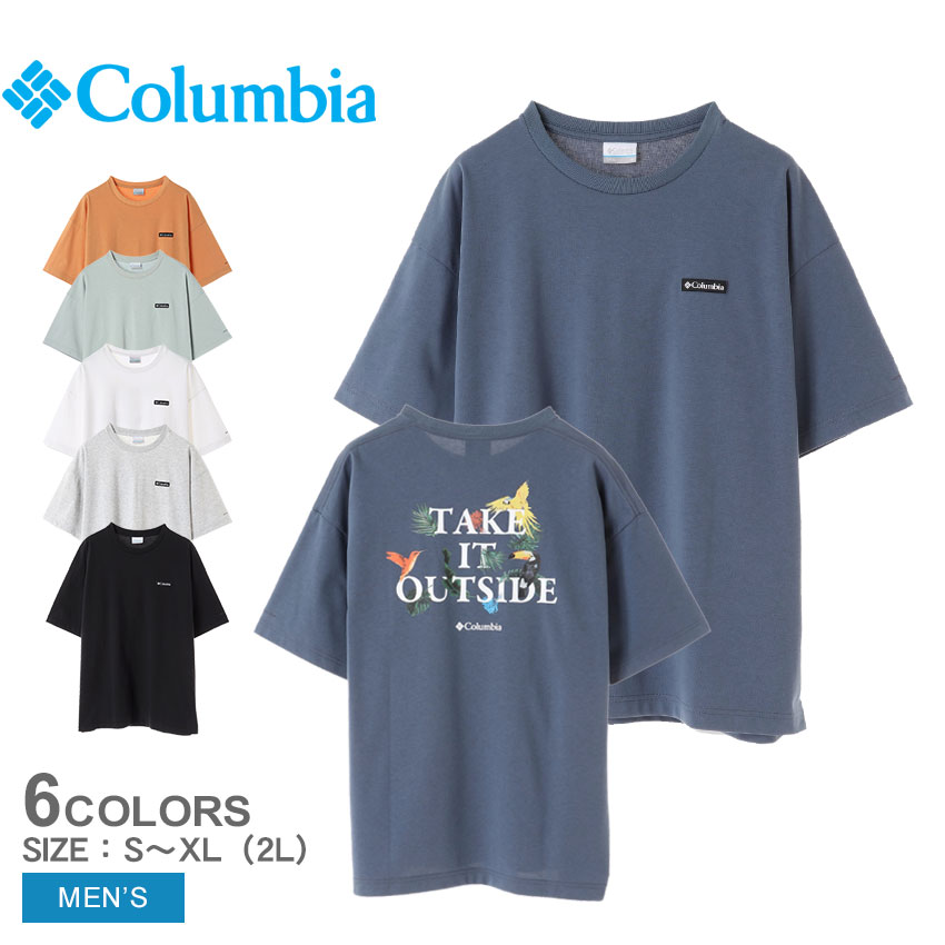 《今だけ！全品ポイントUP》コロンビア 半袖Tシャツ メンズ COLUMBIA ナイアガラアベニューグラフィックショートスリーブティー トップス クルーネック 紫外対策 UVカット 日焼け防止 予防 吸湿 速乾 アウトドア ブランド ロゴ ワンポイント バックプリント