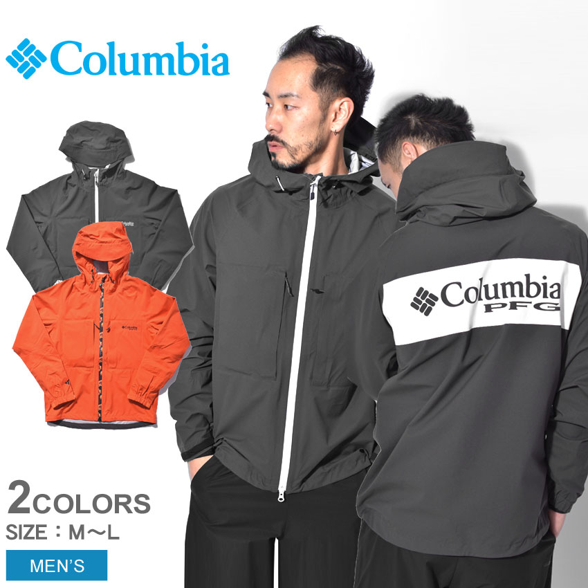 [30日0時から使える]3,000円OFFクーポン配布 コロンビア ジャケット COLUMBIA メンズ コールドスパイアー ジャケット COLD SPIRE JACKET PM5667 010 821 釣り フィッシング レイン 春 秋 アウター パッカブル 撥水 防水 黒 雨 梅雨 持ち運び オレンジ