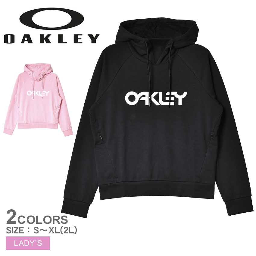 《今だけ！全品ポイントUP》オークリー パーカー レディース OAKLEY WOMENS 2.0 FLEECE HOODY ウエア トップス プルオーバー フード フーディー ブランド スポーツ スポーティ 運動 人気 定番 おしゃれ ロゴ カジュアル ブラック 黒 ピンク FOA500200