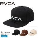 ルーカ キャップ メンズ RVCA ツイル スナップバックキャップ 帽子 ストリート カジュアル ロゴ 浅め おしゃれ シンプル サイズ調整 スケボー ブラック...