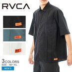 《全品ポイントアップ中》【ゆうパケット配送】 ルーカ 半袖シャツ メンズ RVCA メンズ チェーンメール ショートスリーブシャツ トップス ウェア ウエア ロゴ プリント シンプル カジュアル スポーツ サーフ デイリーユース タウンユース ブラック 黒 ブルー 青