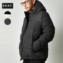 《今だけ！全品ポイントアップ中》ダナ キャラン ニューヨーク アウター メンズ DKNY ARCTIC CLOTH MIXED PUFFER JACKET ジャケット ダウン 長袖 おしゃれ ジップアップ 人気 カジュアル ブランド シンプル 上着 羽織 旅行 定番 防寒 保温 ブラック 黒 ホワイト 白 DX9MP802