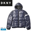 《今だけ！全品ポイントアップ中》ダナ キャラン ニューヨーク ダウンジャケット メンズ DKNY クラッシックナイロンフーディージャケット ジャケット ダウン 長袖 おしゃれ ジップアップ 人気 カジュアル ブランド シンプル 上着 羽織 旅行 定番 防寒 保温 ネイビー DX9MN197