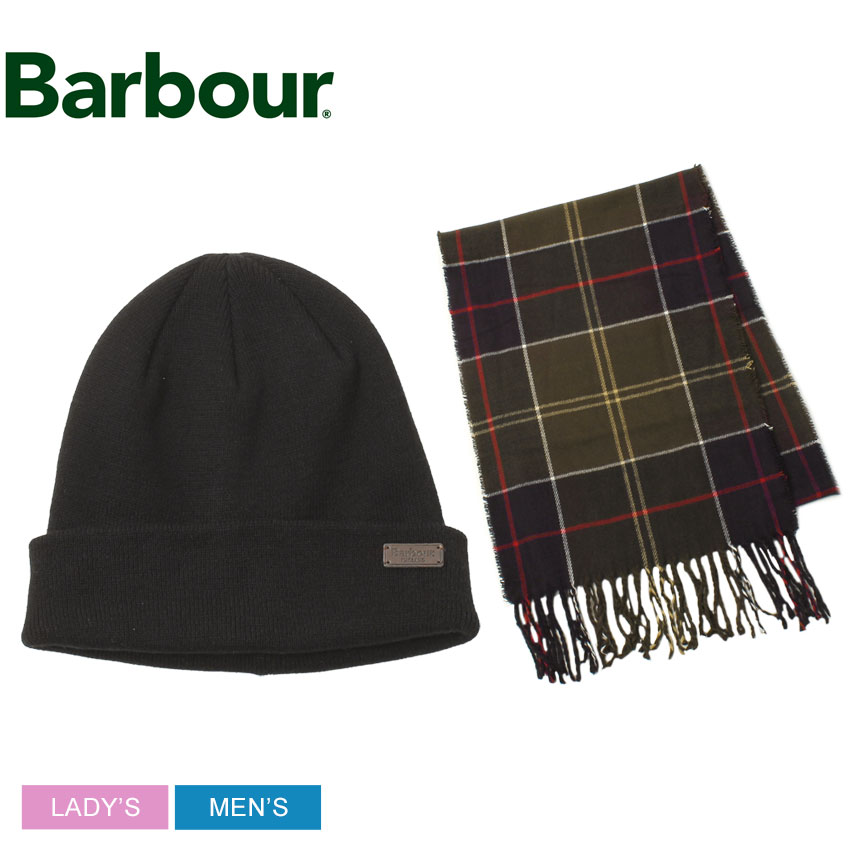 バブアー スカーフ＆ニット帽セット メンズ レディース BARBOUR SWINTON＆GALINGALE GIFT SET ボックス..