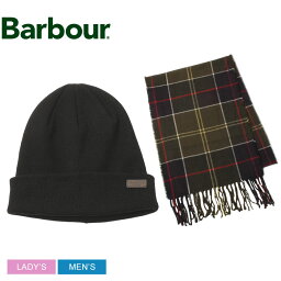 《今だけ！全品ポイントアップ中》バブアー スカーフ＆ニット帽セット メンズ レディース BARBOUR SWINTON＆GALINGALE GIFT SET ボックス クラシカル ニット帽 ビーニー トラッド セット 雑貨 おしゃれ ブランド ロゴ アウトドア 防寒 保温 チェック