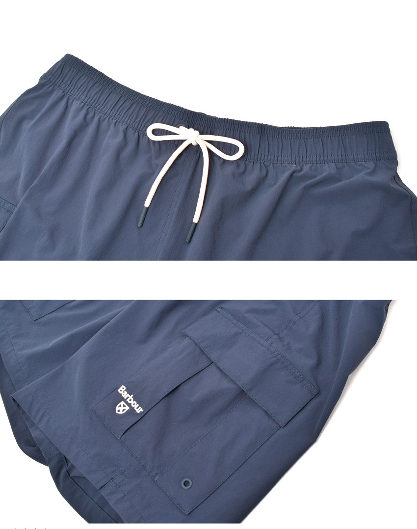 バブアー スイムショーツ メンズ BARBOUR Ripstop Cargo Swim Shorts 水着 ハーフパンツ ボトムス 半ズボン 短パン パンツ ショーツ カーゴショーツ ブランド ロゴ カジュアル シンプル 海 ビーチ プール クラシック おしゃれ ネイビー 紺