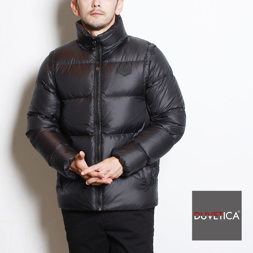 デュベティカ ダウンジャケット DUVETICA ダウン メンズ ブラック ベスト 2WAY アウター ジャケット 高級アウター ミドル丈 長袖 中綿 防寒 大人 上着 おしゃれ ブランド シンプル 人気 黒 通勤 ロタネフ