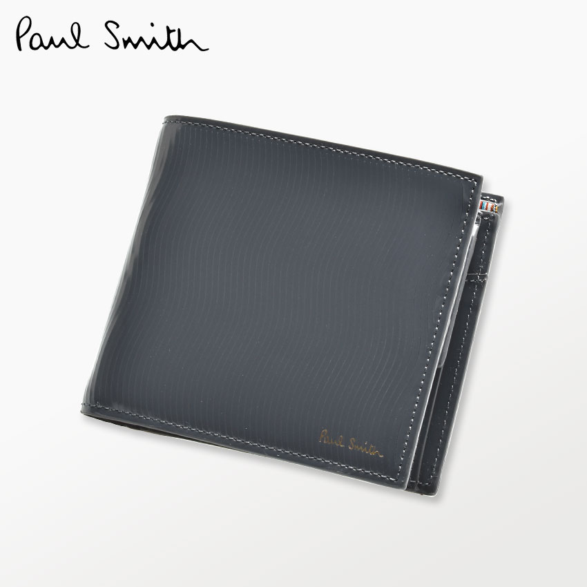 ポールスミス 財布 PAUL SMITH メンズ レディース 2つ折り 二つ折り 本革 コンパクト クリスマス ミニマリスト ブランド おしゃれ レザー シンプル 贈り物 プレゼント ギフト カジュアル 2つ折り財布 グレー バレンタイン