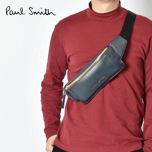 《50枚限定》クーポンで1,500円OFF！★ポール スミス ウエストバッグ メンズ レディース PAUL SMITH ウエストバッグ ブランド 高級 レザー ボディバッグ スリングバッグ シンプル ギフト 贈り物 プレゼント ウエストポーチ ブラック 6268 ESTLUX WAIST BAG 鞄 sale