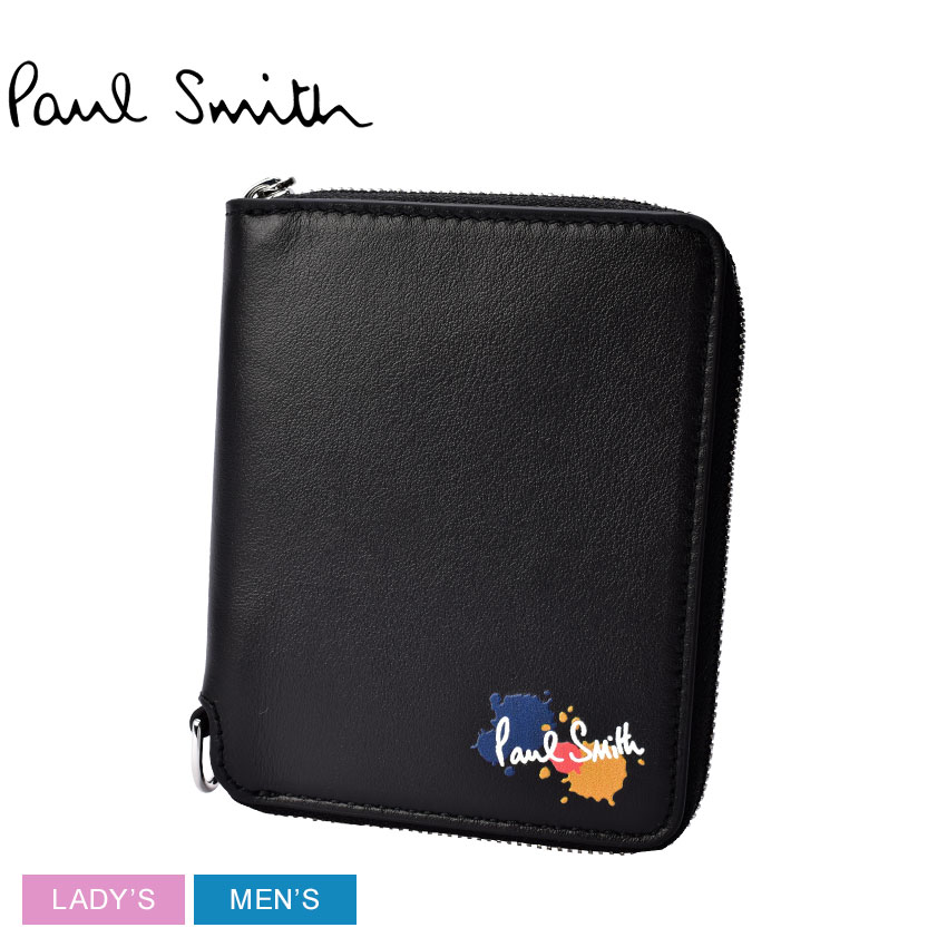 ポール スミス 財布 メンズ レディース PAUL SMITH ペイント スプラッター ジップアラウンド ウォレット ウォレット カードケース 本革 ブランド プレゼント 贈り物 レザー シンプル ギフト カジュアル ギフト ジップ ファスナー Ksale